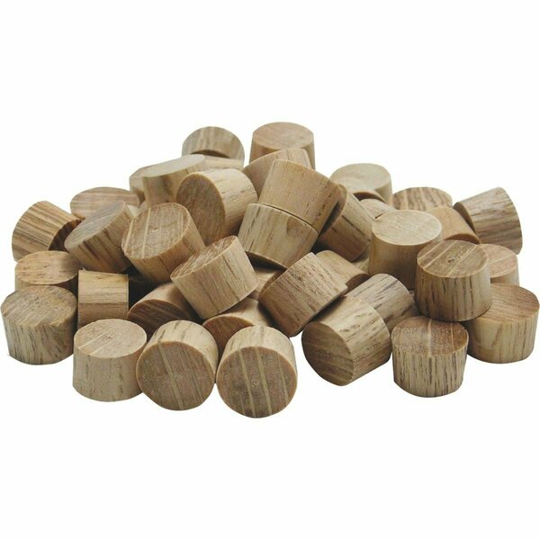 General Tools 3/8 in. Flat Head Wood Plugs - Oak 50/Pcs 313038